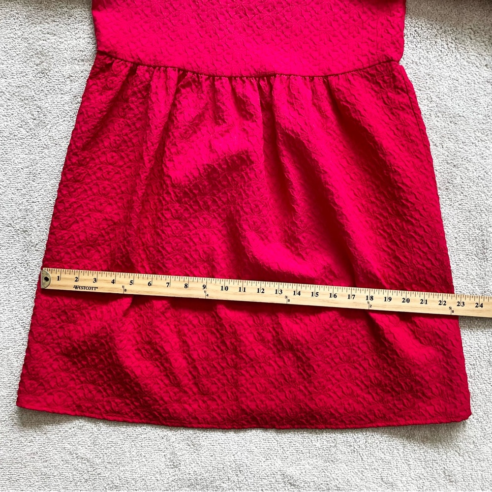 AMADI Esther Square Neckline Red Mini Dress Size Small Trendy Pretty Dainty - Picture 10 of 12